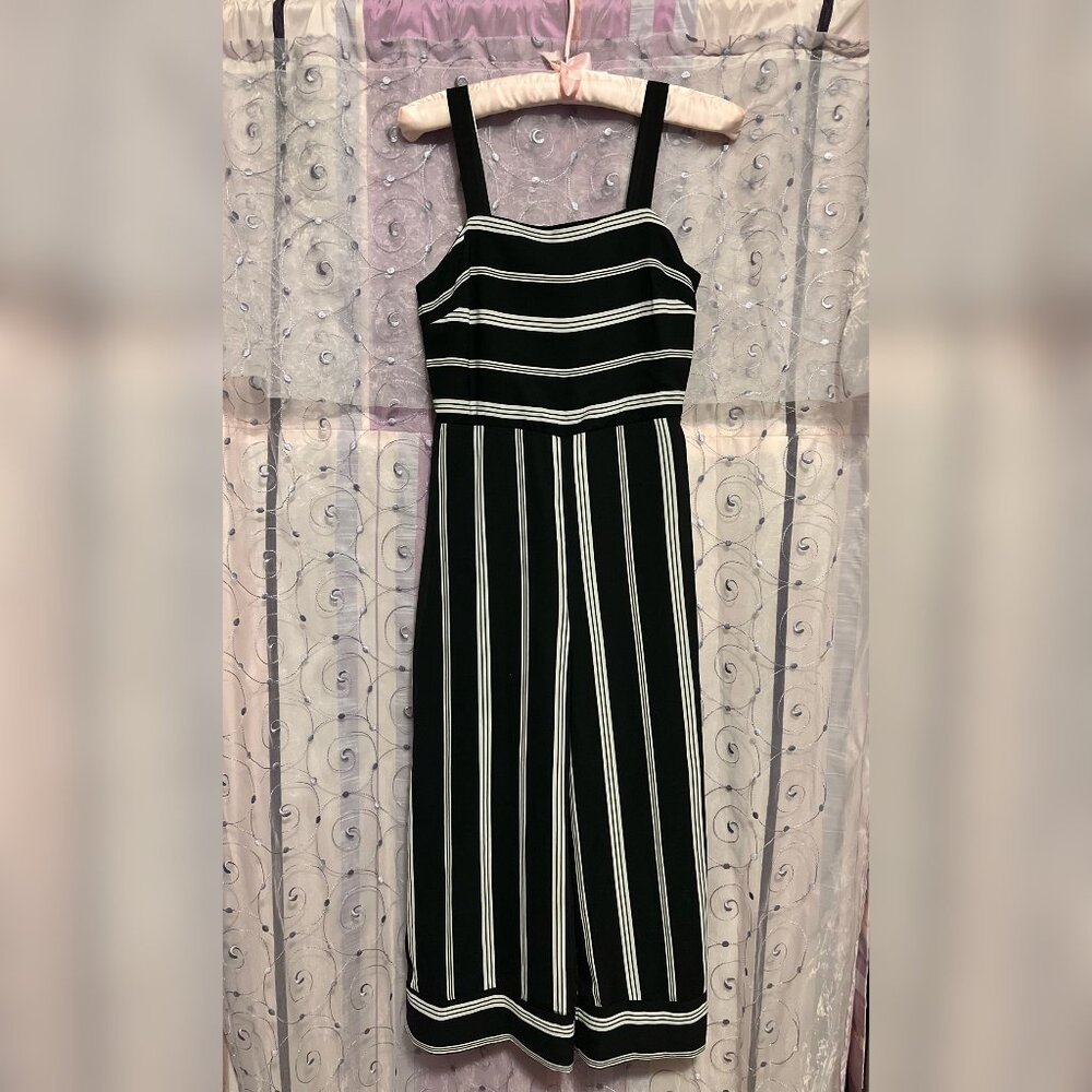 Japna Black Striped Midi Romper Size S